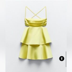 ZARA SATIN COCKTAIL DRESS